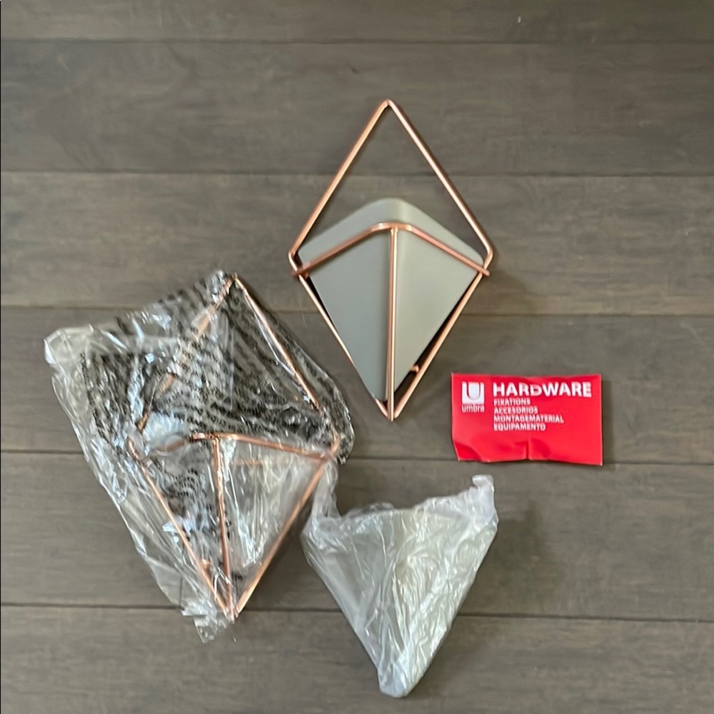 Umbra Copper and Grey Geometric Wall Plant Wall Hanger